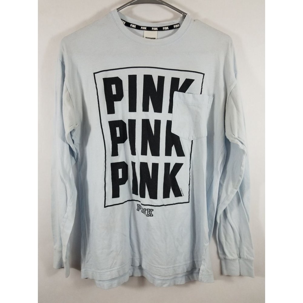 Victoria Secret Pink Pink Pink long sleeve sleep top blue Size XS